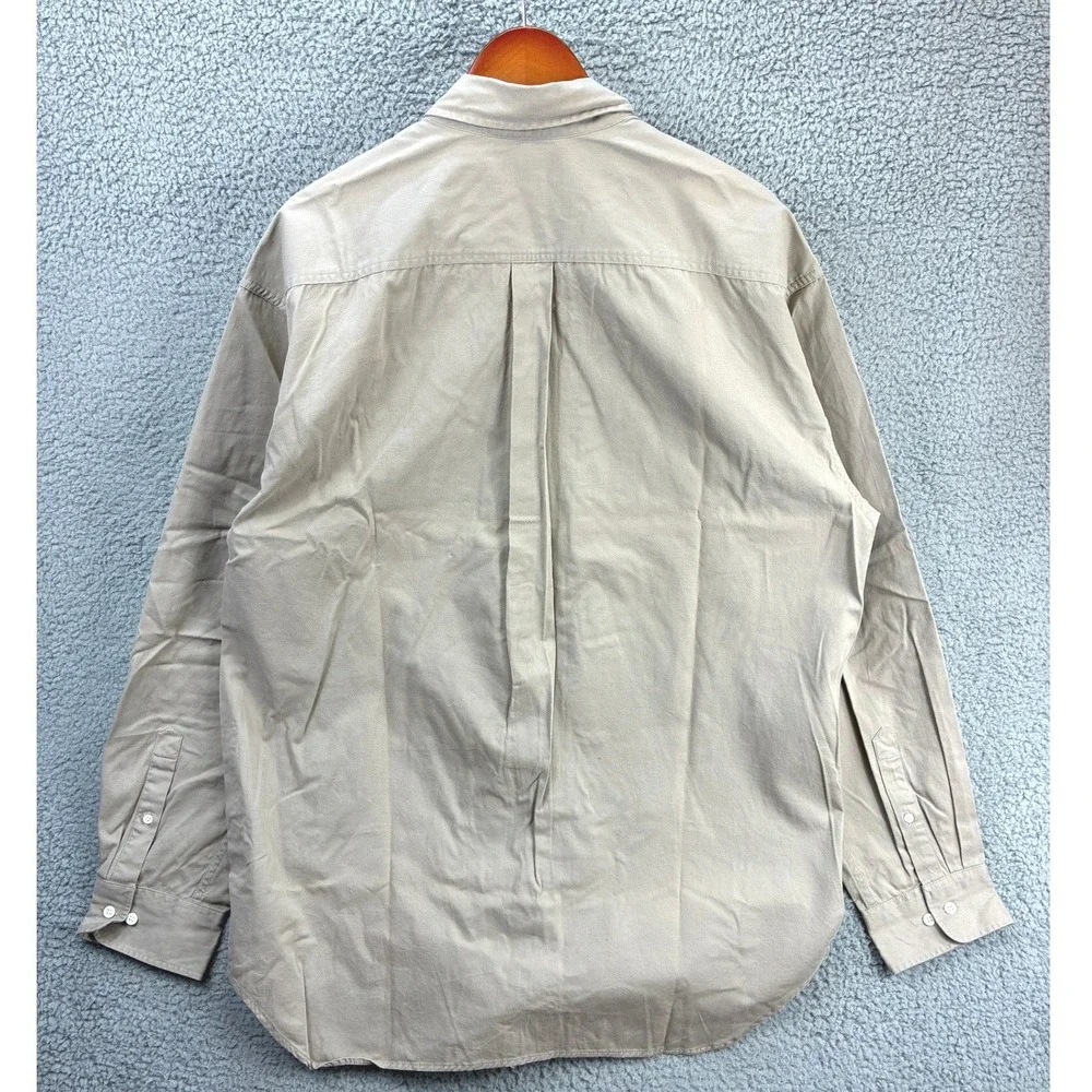 Banana Republic Button Down Shirt Mens XL Tan Long Sleeve Cotton Casual NWT
